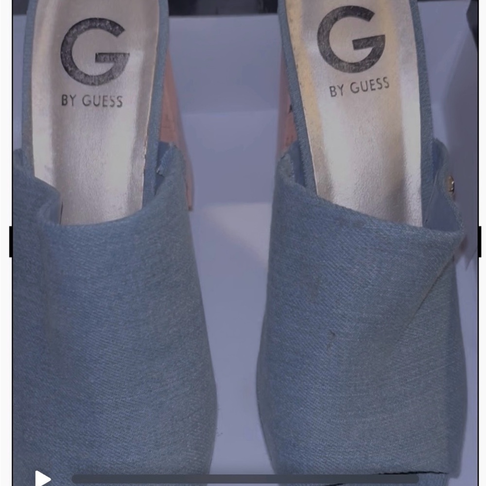 Guess Women's Denim Blue Mules